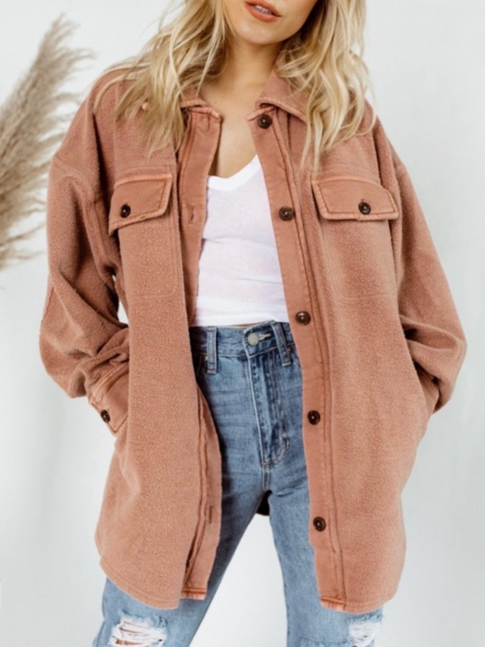 Free People Ruby Jacket Shacket Cider